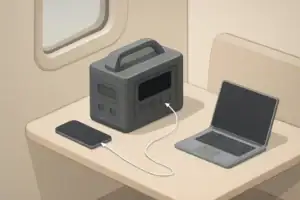 Isometric illustration of power station charging devices