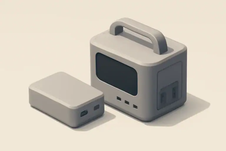 isometric illustration of two portable power units