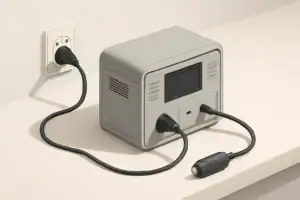 Isometric illustration of power station charging