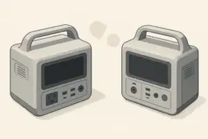 Two portable power stations shown side by side for comparison