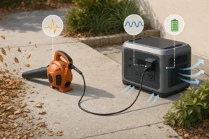 Can a Power Station Run a Corded Leaf Blower?